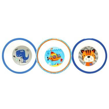 Imagem de Bowl - Kit 3 Unid Tigre/Dino/Submarino, Clingo, Tigre/Dino/Submarino