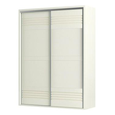 Imagem de Guarda Roupa Solteiro 179cm 2 Portas de Correr 100% MDF TW601 Off White - Dalla Costa