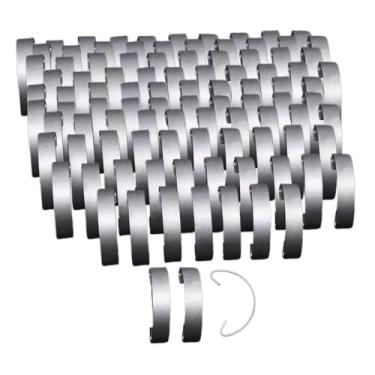 Imagem de Ｂｅｓｇａ 100x Ganchos de porta de gaiola de aço Fivelas de metal Fixadores Fixadores práticos e resistentes para portas de galinheiro Ganchos fixos para aves, 50mm