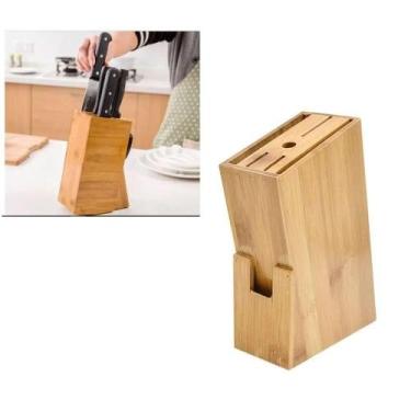 Imagem de Suporte De Facas Em Bambu Organizador Cozinha Faqueiro - CLink, ORGANI