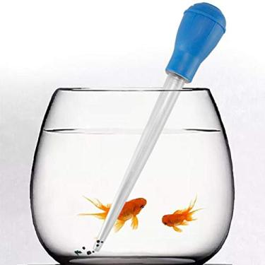 Imagem de HEEPDD Alimentador de de Aquário, 30ml 11in Manual de Peixes Trocador de água Limpeza de Resíduos de Resíduos de de Aquáticos Alimentadores de Fundo de Pipeta Nan Nan (Azul)