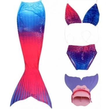 Imagem de Cauda De Sereia Infantil Love Com Monofin Sereia