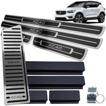 Imagem de Descanso de Pé + Soleiras Inox Preto Volvo XC40 2018 A 2020