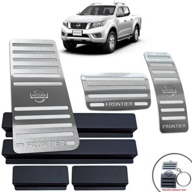 Imagem de Descanso + Pedaleira Nissan Frontier 2018/2020 Prata + Vinil