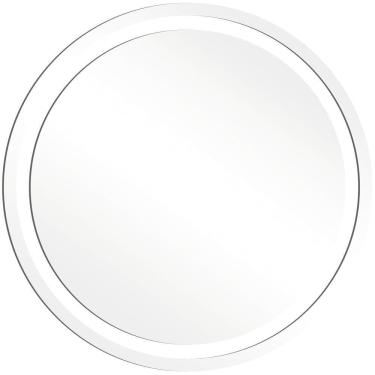 Imagem de Espelho Multiuso Lapidado Pendurador Jateado Led Amarelo