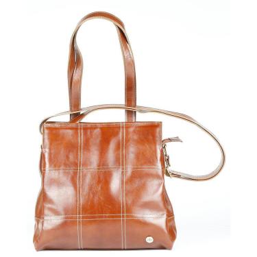 Imagem de Bolsa Feminina Transversal Tiracolo Em Couro Whisky