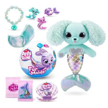 Imagem de Pelúcia Pets Alive Furmaids Azul Candide 1245