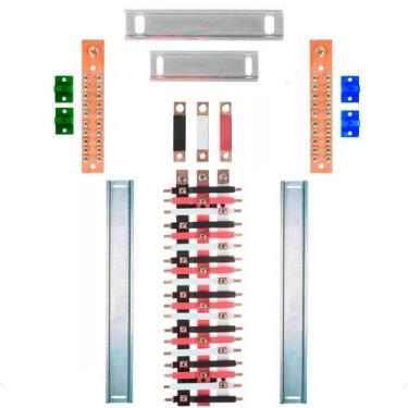 Imagem de Kit Barramento Trifásico 150A para 38 Circuitos com Termo Retrátil - Z