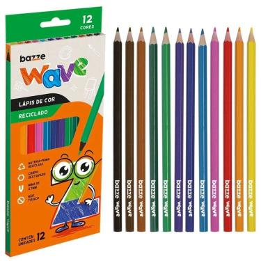 Imagem de Lápis De Cor Wave Reciclado 12 Cores - Bazze