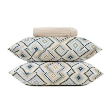 Imagem de Jogo Cama Casal 3 Pcs Fio Penteado Malha Tunis Altenburg