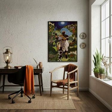 Imagem de Quadro Decorativo Oxóssi Caçador - 70x50cm - Quadros On-line, Moldura 