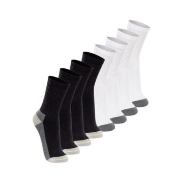 Imagem de Kit com 8 Pares de Meias Esportiva Cano Longo Lupo 3250-002 Colorido, 