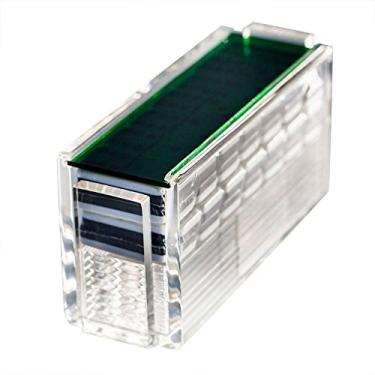 Imagem de Modern Double Six Jumbo Dominoes Set with Racks, Premium Acrylic Dominos Set Game with 4 Acrylic Domino Trays for Easy Playing, Made in The USA Dominoes Set Double 6 (Green)