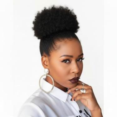 Imagem de Aplique Rabo De Cavalo Afro Castanho Escuro