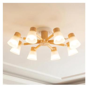 Imagem de - Lustre de vidro compatível com sala de estar, quarto, sala de jantar, cozinha, iluminação, lustres suspensos de teto E27, lâmpadas de lustre