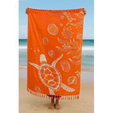 Imagem de Canga Estampada Animal Colorida - Deeyaa Indiana, Laranja, Unico