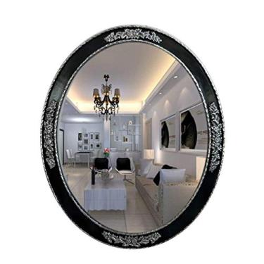 Imagem de Europa e Estados Unidos Espelho de banheiro oval retrô espelho de maquiagem espelho de parede decorativo espelho de vaidade (cor: A) (cor: E) (F)