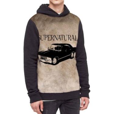 Imagem de Moletom Com Capuz Supernatural Ref:515 - smoke, Preto, GG