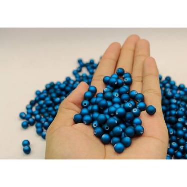 Imagem de Bola Emborrachada 8mm 50 gramas - Miçanga emborrachada conta, pulseira