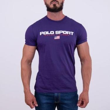 Imagem de Camiseta Estampada Masculina Ralph Lauren Roxa-Masculino