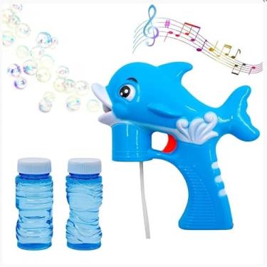 Imagem de Lança Bolhas de Sabão Golfinho – Brinquedo Infantil com Luzes, Sons e Bolinhas de Sabão | Diversão Criativa para Crianças. (AZUL)