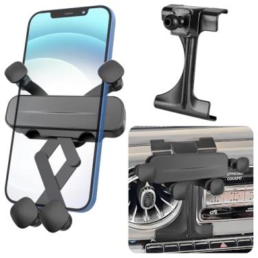 Imagem de LUNQIN Suporte de telefone de carro para Mercedes Benz G G-Class 2025 AMG G63 G550 G580 Wagon acessórios automotivos decoração interior celular celular suporte para smartphone