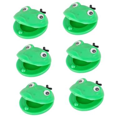 Imagem de Fenteer Conjunto de 6 castanholas de dedo com clap board, instrumentos de percussão musicais para crianças
