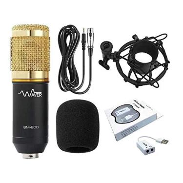 Imagem de Microfone Condensador Profissional Bm800 Estúdio Waver (Dourado)