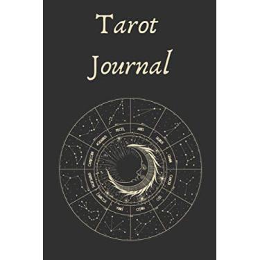 Imagem de Celestial Tarot Journal Tracker Notebook for the Modern Boho Baby Witch or Tarot Reader gift: A daily reading tracker and notebook:Track your 3 card ... zodiac moon stars cover Wicca Wiccan Pagan
