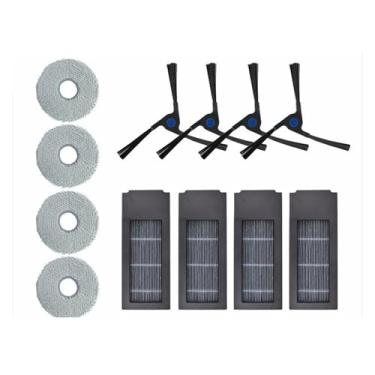 Imagem de Compatible With ECOVACS DEEBOT X2 Filter Mopping Wiping Side Brush Dust Bag Filter Vacuum Cleaner Sweeping Robot Sweeper Replacement(Gold)