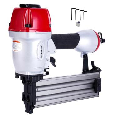 Imagem de BHTOP 9032 Grampo de coroa estreita galvanizado de calibre 18 de 3,8 cm, pregos para pistola de unha (1000 unidades)