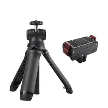 Imagem de EBTOOLS Tripé Dobrável Para Câmera, 4 Seções Extensíveis, Cabeça Esférica 360°, Com Suporte Magnético Para Câmera, Parafuso De 1/4", Interface De Sapata Fria, Para Action 5 Pro/4/3