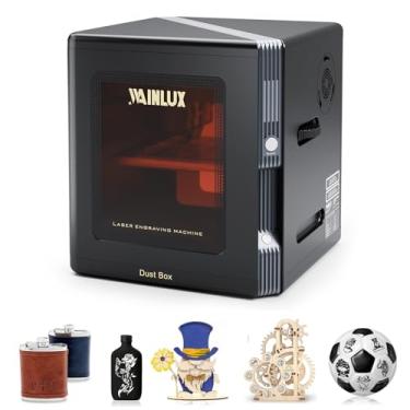 Imagem de WAINLUX K8 Mini gravador a laser de 10 W, máquina de gravação a laser, 10.000 mW totalmente fechado com janela visível, gravador e cortador a laser para couro de madeira e metal, Grabadora Láser