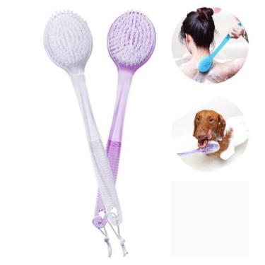 Imagem de Escova De Banho Super Macias Cabo Longo Bucha Lavar Costas - Dompel, B