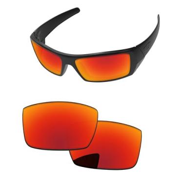 Imagem de PapaViva Lentes de substituição para óculos de sol Oakley Gascan OO9014 Pro+ Vermelho fogo polarizado