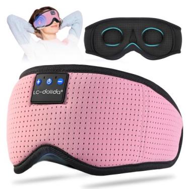 Imagem de Máscara de dormir LC-Dolida Bluetooth Wireless Ponderada Rosa