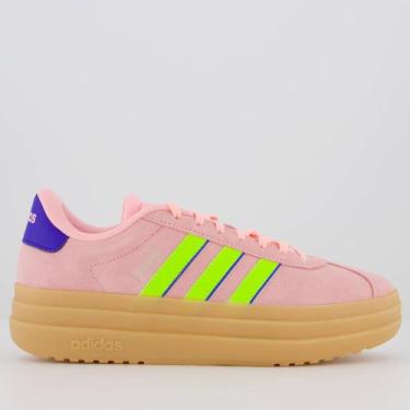 Imagem de Tênis Adidas VL Court Bold Feminino Rosa e Verde, 34