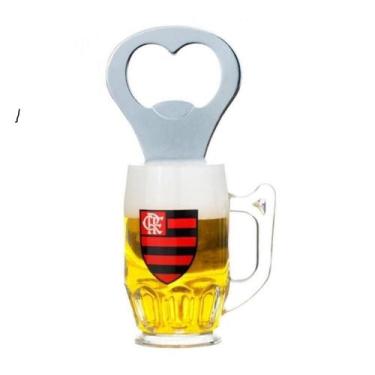Imagem de Abridor De Garrafas Formato Caneca Ímã Geladeira - Flamengo - Mileno