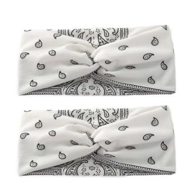 Imagem de Bandana com estampa Paisley 2 unidades, estilo boho chique, bandana de cabelo para mulheres e meninas, estampas sortidas