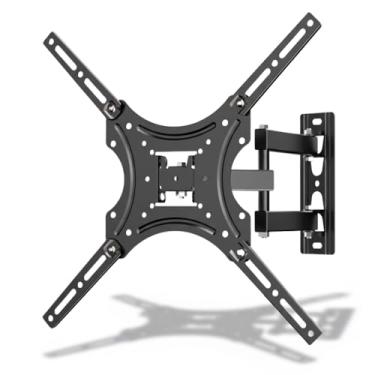 Imagem de Suporte Articulado De Parede Para TV 26" A 55" Polegadas Duplo 360° E 180° Drywall E Madeira Compatível Com Samsung LG AOC TCL Philco Philips Universal