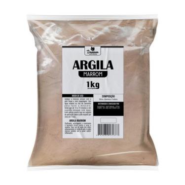 Imagem de Argila Marrom 1KG para skin care Máscara facial - Daseiva