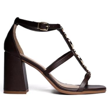 Imagem de Sandália Salto Bloco Ramarim Feminina 2541207