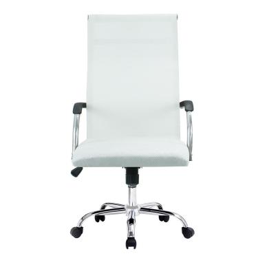 Imagem de Cadeira De Escritório Esteirinha Tela Mesh Base Cromada Com Rodinha Fortt Salta Branca - Cef04-p