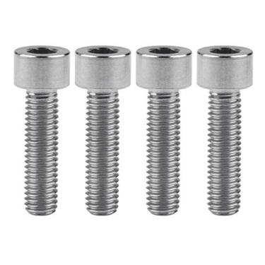 Imagem de Wanyifa Titanium Ti M8 x15 20 25 30 35 40 45 50 60 m 1,25 mm Pitch Hex Allen parafusos pacote com 4 (cabeça quadrada M8 x 30 mm, titânio normal)