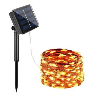 Imagem de Pisca Natal Led Árvore Decoração Solar Recarregável 12m - Nebi Magazin