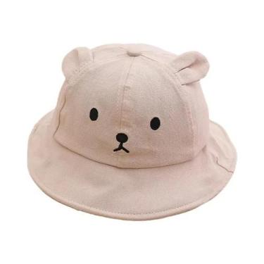 Imagem de Cute Bear Baby Bucket Hat Com Orelhas Boy Girl Cotton Kids Sun Hat Cri