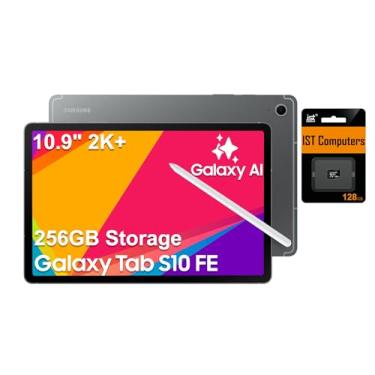 Imagem de SAMSUNG Tablet Android Galaxy Tab S10 FE AI (tela sensível ao toque de 27.7 cm 2K + 90Hz, 8 núcleos, 8 GB de RAM, armazenamento de 256 GB (cartão SD de 128 GB + 128 GB)), S Pen, bateria de longa