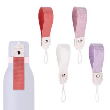 Imagem de 4un Alça Transporte Garrafa Água, 4 Cores Forte Suporte de Peso Alça para Transporte Garrafa Água Compatível com Owala Freesip Twist 18oz 24oz