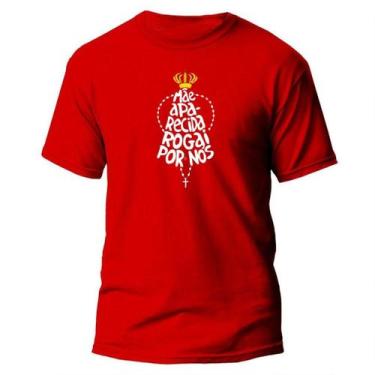 Imagem de Camiseta Básica Católica Blusa Unisex Nossa Senhora Aparecida Camisa A
