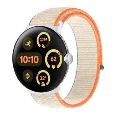 Imagem de BlackPro Compatível com Google Pixel Watch 4 de 45 mm/3 de 41 mm, pulseira esportiva respirável ajustável para Google Pixel 4/3/2/1 para homens e mulheres (creme, Pixel Watch 1/2/3 (41 mm))